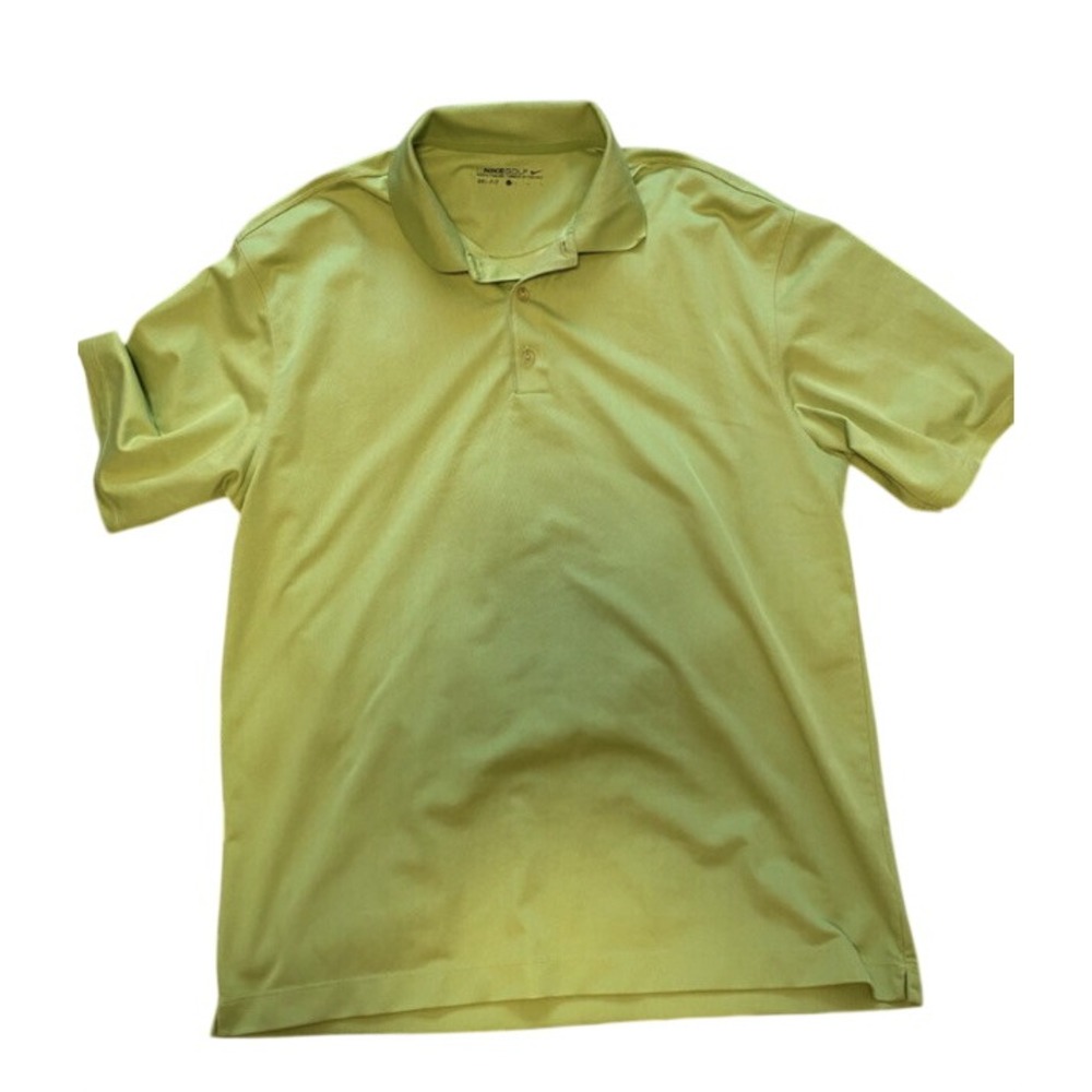 Nike Golf Dri-FIT Polo Shirt Mens Large Lime Green Short Sleeve